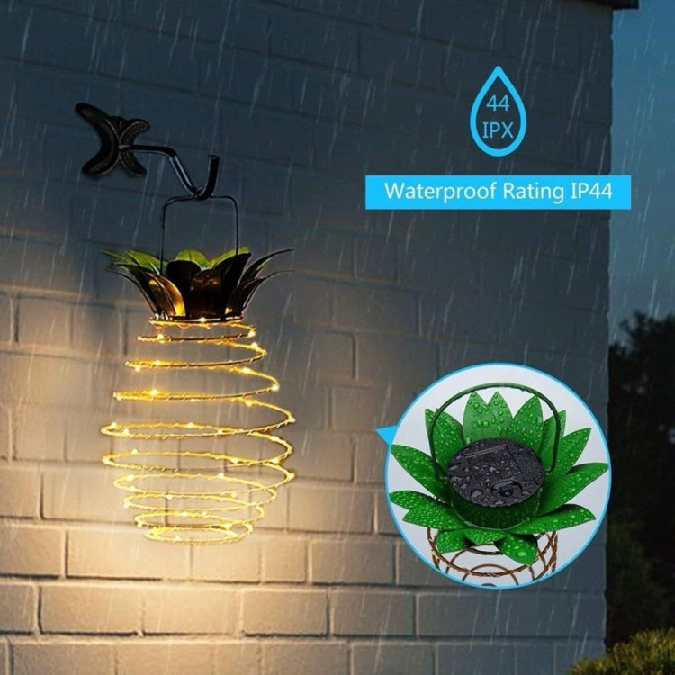 30 مصباح LED، فانوس خارجي من الحديد على شكل أناناس، ثريا تلسكوبية، إضاءة شرفة عصرية، 30 مصباح LED
