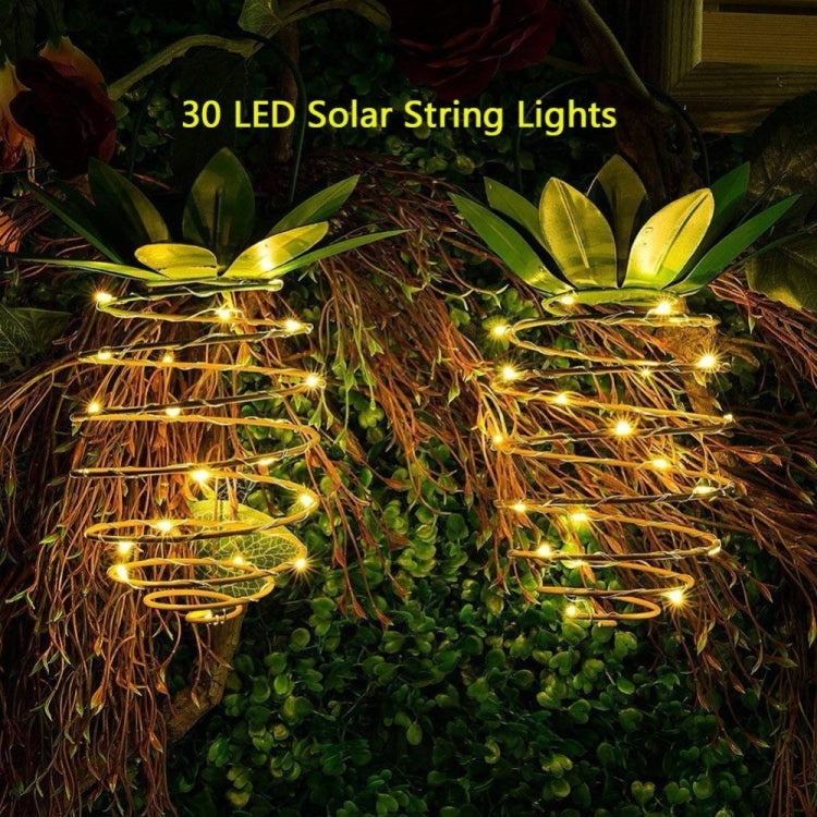30 مصباح LED، فانوس خارجي من الحديد على شكل أناناس، ثريا تلسكوبية، إضاءة شرفة عصرية، 30 مصباح LED