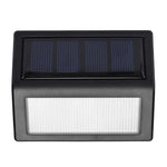 مصباح حائط يعمل بالطاقة الشمسية مع 6 LED، مقاوم للماء IP55، حساس ضوء، أضواء سطحية، ضوء أبيض، ضوء دافئ