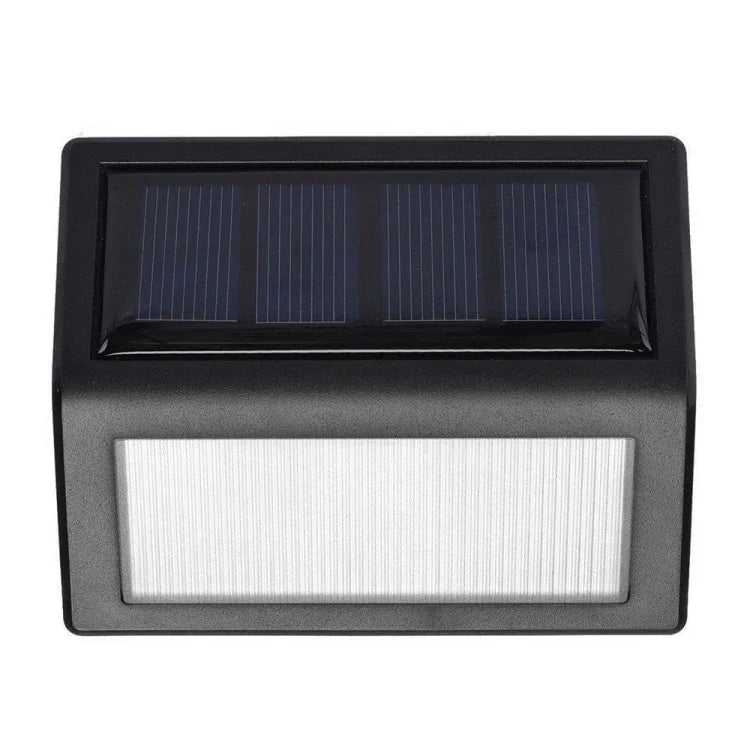 مصباح حائط يعمل بالطاقة الشمسية مع 6 LED، مقاوم للماء IP55، حساس ضوء، أضواء سطحية، ضوء أبيض، ضوء دافئ
