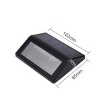 مصباح حائط يعمل بالطاقة الشمسية مع 6 LED، مقاوم للماء IP55، حساس ضوء، أضواء سطحية، ضوء أبيض، ضوء دافئ