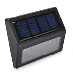 مصباح حائط يعمل بالطاقة الشمسية مع 6 LED، مقاوم للماء IP55، حساس ضوء، أضواء سطحية، ضوء أبيض، ضوء دافئ