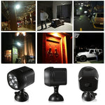 مصباح خارجي 3 واط مع 4 مصابيح LED SMD 3535، إضاءة خارجية لاسلكية مع حساس حركة، مصباح حائط LED خارجي