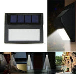مصباح حديقة خارجي مقاوم للماء IP65 مع 6 LED، يعمل بالطاقة الشمسية، حساس ضوء، ضوء حائط طوارئ