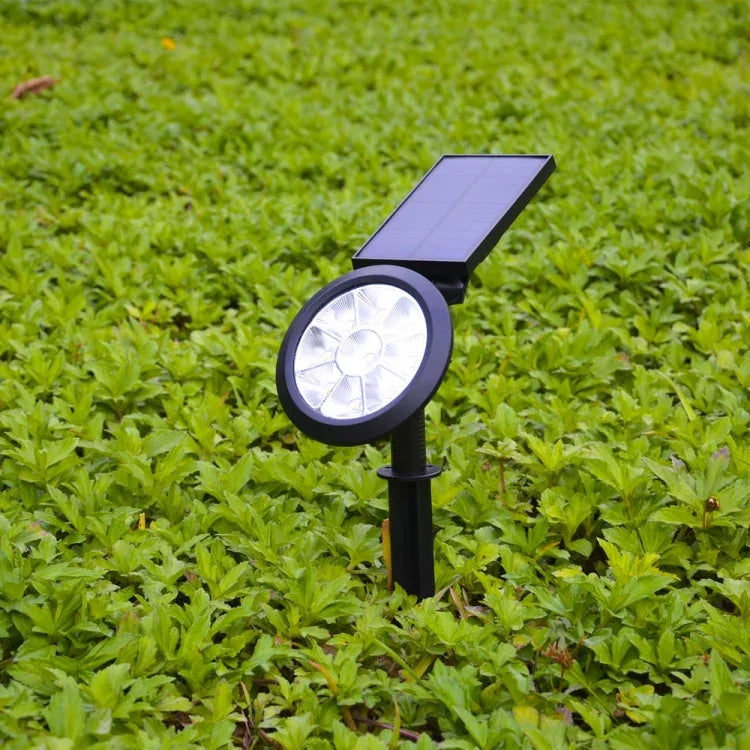 أضواء حديقة شمسية LED مع 9 LED، مقاومة للماء IP65، قابلة للتعديل، أضواء خارجية ملونة متغيرة، ضوء دافئ + ضوء أبيض