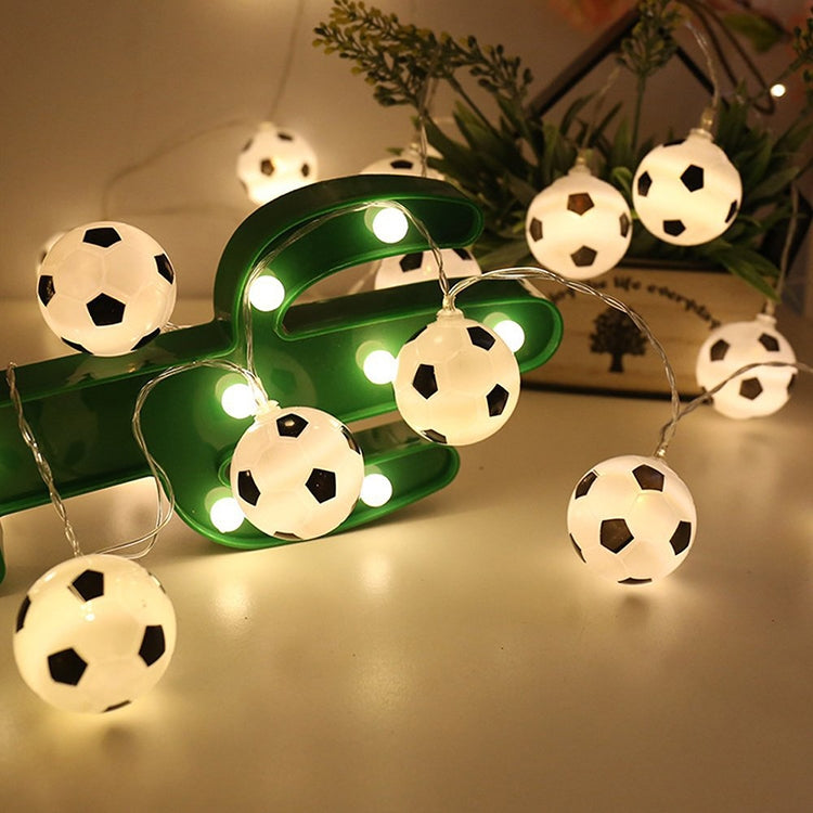 سلسلة أضواء فانوس كرة القدم KTV إبداعية LED للزينة، 1 متر 10 مصابيح LED، 2 متر 20 مصباح LED، 3 متر 20 مصباح LED