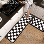 Geometric Lattice Carpet Kitchen Bath Antiskid Mat, 40x60cm, 40x120cm, 50x80cm, 50x160cm, 40x60cm + 40x120cm, 50x80cm + 50x160cm