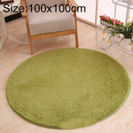 KSolid Round Carpet Soft Fleece Mat Anti-Slip Area Rug Kids Bedroom Door Mats, Diameter: 80cm, Diameter: 100cm, Diameter: 120cm