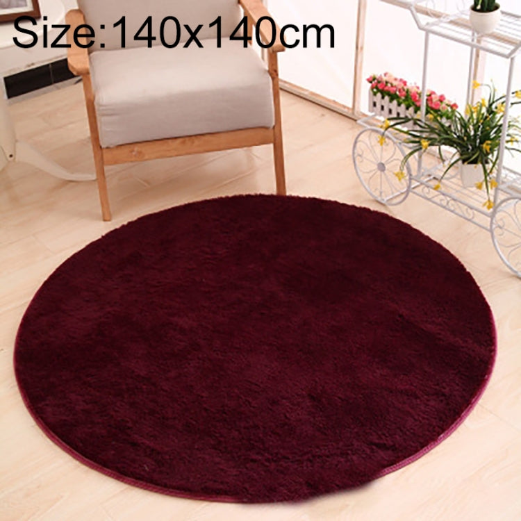 KSolid Round Carpet Soft Fleece Mat Anti-Slip Area Rug Kids Bedroom Door Mats, Diameter: 140cm, Diameter: 160cm