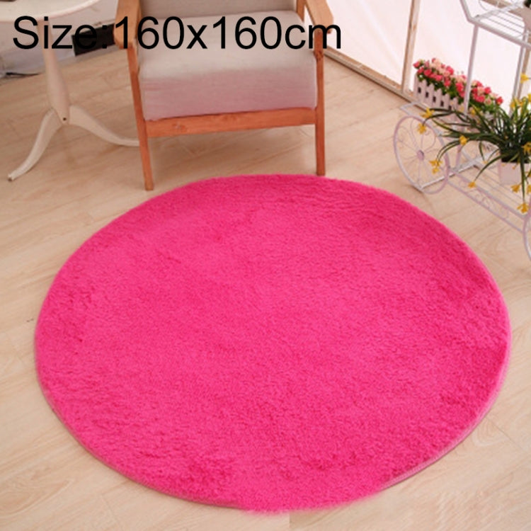 KSolid Round Carpet Soft Fleece Mat Anti-Slip Area Rug Kids Bedroom Door Mats, Diameter: 140cm, Diameter: 160cm