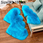 Creative Double Heart Imitation Wool Carpet Sofa Cushion Mat Plush Bedroom Living Room Floor Rugs, 90x180cm
