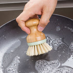 Multifunctional Tool Kitchen Cleaning Brush Wooden Handle Dish Scrubber Pot Pan Dishwasher, Solid wood Brush