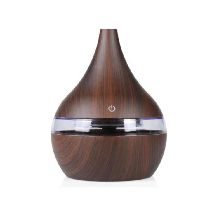 ناشر عطر كهربائي USB بسعة 300 مل، مرطب هواء بالموجات فوق الصوتية من الخشب، معطر جو بزيوت عطرية، صانع رذاذ بارد