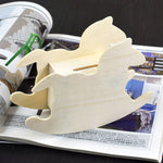 Lovely Child DIY Wooden Trojan Piggy Bank, 14.8x11cm