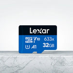 بطاقة ذاكرة هاتف محمول Lexar 633x TF عالية السرعة بسعة 32GB لتسجيل القيادة، 32GB