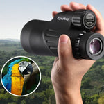 منظار أحادي Eyeskey 10X50 قابل للقياس بعيار كبير وتكبير عالي عالي الدقة للرؤية الليلية منخفضة الإضاءة ومقاوم للماء، 10X50