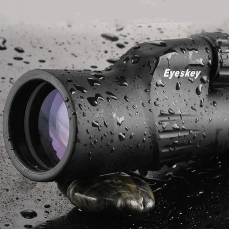 منظار أحادي Eyeskey 10X50 قابل للقياس بعيار كبير وتكبير عالي عالي الدقة للرؤية الليلية منخفضة الإضاءة ومقاوم للماء، 10X50