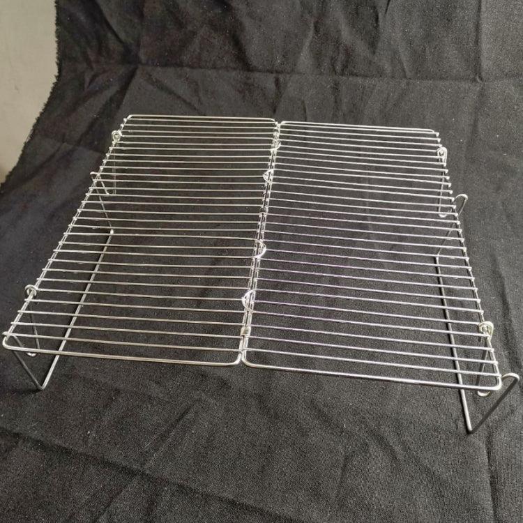 شواية شواء قابلة للرفع للتخييم من الفولاذ المقاوم للصدأ قابلة للطي شواية فحم خشب، 31x31x21 سم