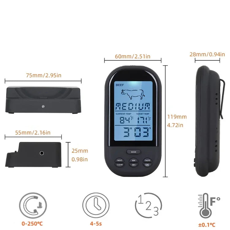 مقياس حرارة طعام للفرن بنوع مسبار رقمي، أدوات مطبخ GHY-6002