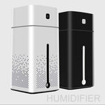 مرطب هواء بالموجات فوق الصوتية مع موزع عطر زيت أساسي USB، ضوء ليلي LED، رذاذ بخار، منقي، 1000 مل