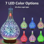 STB-XB10 ضوء ليلي LED 3D للألعاب النارية بسبعة ألوان مع مرطب هواء وموزع عطر زيت أساسي، قابس أمريكي، قابس أوروبي، قابس بريطاني، قابس أسترالي