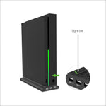 قاعدة تبريد عمودية مع مروحة تبريد وشاحن DOBE TYX-1768 لجهاز ألعاب Xbox One X، TYX-1768