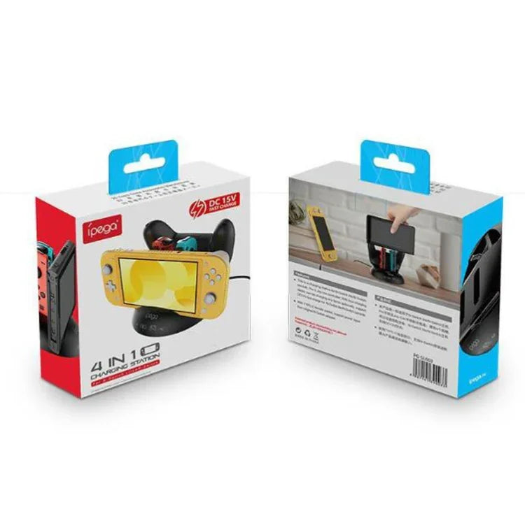 قاعدة شحن 4 في 1 من IPEGA PG-SL003 لشحن جهاز N-Switch/NS Lite واليديات Joy-Con/Pro، PG-SL003