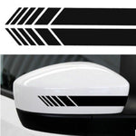 10 PCS Simple Rearview Mirror Car Stickers Rearview Mirror Personality Scratches Reflective Car Stickers, D5