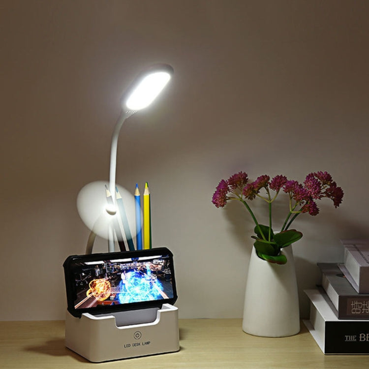 مصباح مكتب إبداعي متعدد الوظائف LED بحماية العين يعمل باللمس USB لشحن غرفة النوم للطلاب، مع مروحة، بدون مروحة