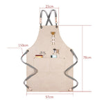 Barbecue Cooking Bartender Antifouling Thick Canvas Apron