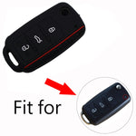 Do not Touch My Key Style Silicone Car Key Cover for Volkswagen Jetta Polo Passat Skoda Tiguan Golf, For Volkswagen Jetta Polo Passat Skoda Tiguan Golf