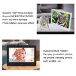 إطار صور رقمي DPF-706 بحجم 7 بوصة، جهاز إعلان LED مثبت على الحائط، قابس أمريكي، قابس أوروبي، قابس بريطاني، قابس أسترالي