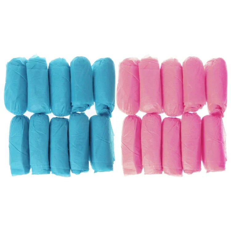 100 قطعة من أغطية الأحذية القابلة للتصرف لتنظيف الأرضيات الداخلية من قماش غير منسوج، أغطية أحذية من قماش غير منسوج