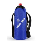 حقيبة ثلج أسطوانية من قماش أوكسفورد قابلة للطي مع حبل سحب / أحمر، حبل سحب / أزرق