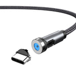 CC56 قابس غبار دوار مغناطيسي، طول الكابل: 2 متر، رأس أندرويد 2 متر، رأس Micro USB 2 متر، رأس Type-C 2 متر، رأس 8Pin 2 متر، خط 2 متر + ثلاثة رؤوس، 2 متر + 8Pin + Type-C/USB-C + Micro USB، خط 2 متر