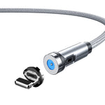 CC56 قابس غبار دوار مغناطيسي، طول الكابل: 2 متر، رأس أندرويد 2 متر، رأس Micro USB 2 متر، رأس Type-C 2 متر، رأس 8Pin 2 متر، خط 2 متر + ثلاثة رؤوس، 2 متر + 8Pin + Type-C/USB-C + Micro USB، خط 2 متر
