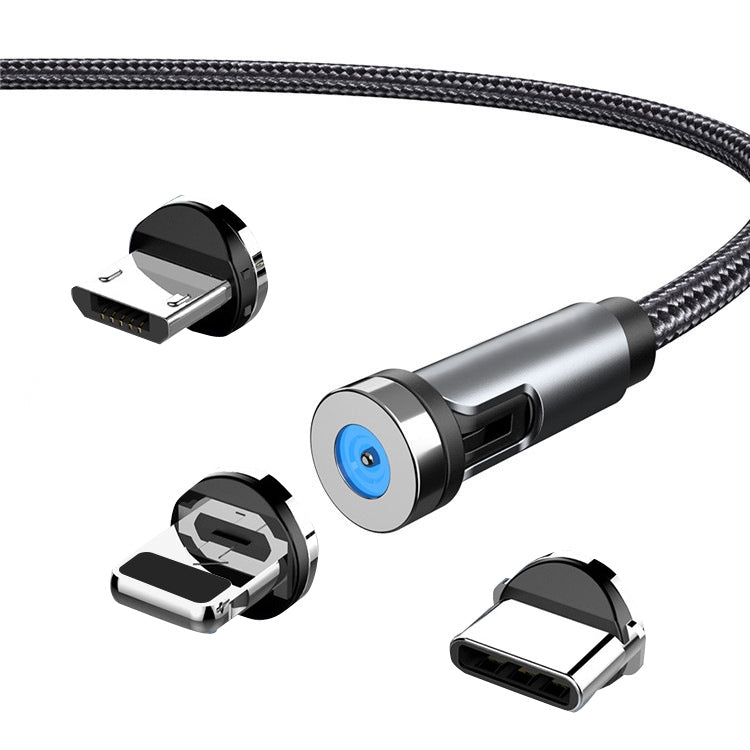 CC56 قابس غبار دوار مغناطيسي، طول الكابل: 2 متر، رأس أندرويد 2 متر، رأس Micro USB 2 متر، رأس Type-C 2 متر، رأس 8Pin 2 متر، خط 2 متر + ثلاثة رؤوس، 2 متر + 8Pin + Type-C/USB-C + Micro USB، خط 2 متر