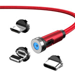 CC56 قابس غبار دوار مغناطيسي، طول الكابل: 2 متر، رأس أندرويد 2 متر، رأس Micro USB 2 متر، رأس Type-C 2 متر، رأس 8Pin 2 متر، خط 2 متر + ثلاثة رؤوس، 2 متر + 8Pin + Type-C/USB-C + Micro USB، خط 2 متر