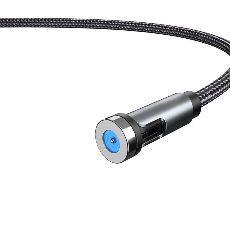 CC56 قابس غبار دوار مغناطيسي، طول الكابل: 2 متر، رأس أندرويد 2 متر، رأس Micro USB 2 متر، رأس Type-C 2 متر، رأس 8Pin 2 متر، خط 2 متر + ثلاثة رؤوس، 2 متر + 8Pin + Type-C/USB-C + Micro USB، خط 2 متر