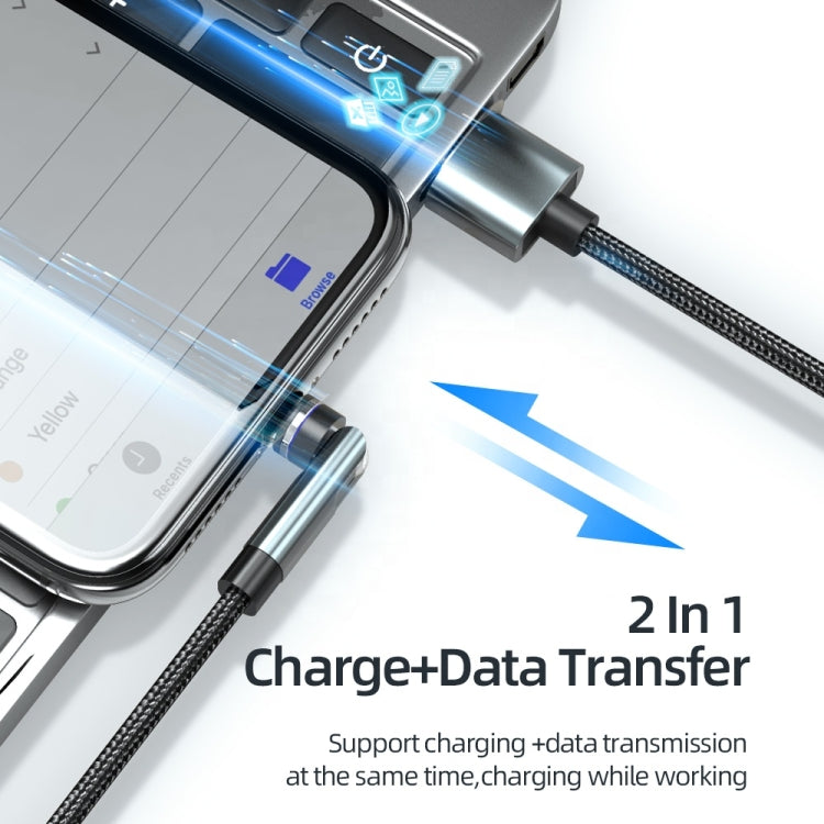 CC57 كابل بيانات شحن سريع مغناطيسي دوار 540 درجة، 1م + Micro USB + أحمر، 2م + Micro USB + أحمر، 1م + Micro USB + أسود، 2م + Micro USB + أسود