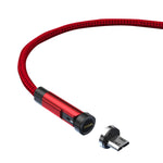 CC57 كابل بيانات شحن سريع مغناطيسي دوار 540 درجة، 1م + Micro USB + أحمر، 2م + Micro USB + أحمر، 1م + Micro USB + أسود، 2م + Micro USB + أسود