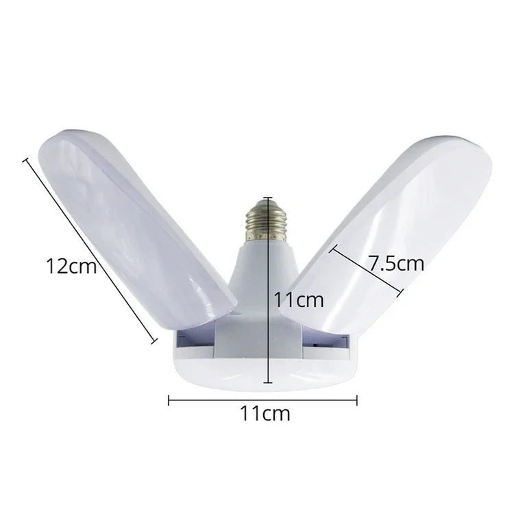 مصباح منزلي قابل للطي 60 واط 5 أوراق 235 LED SMD 2835، AC 120-265V، E27 أبيض بارد، B22 أبيض بارد