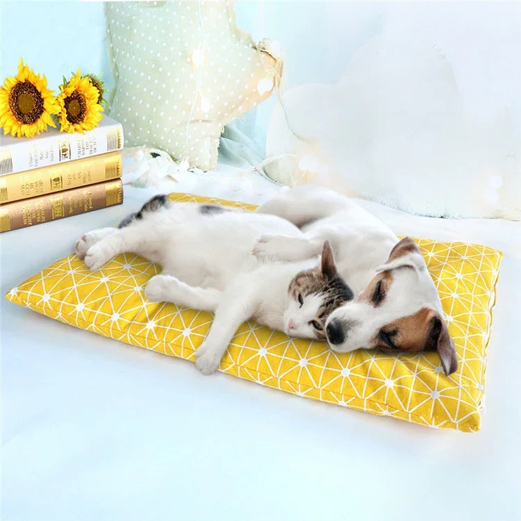 冬用厚手暖かいペット用寝マット 猫・犬用寝床, L, XL