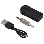 محول معدني 2 في 1 AUX 3.5 مم + بلوتوث سيارة USB 4.1 مستقبل صوت بلوتوث لاسلكي، محول مستقبل صوت