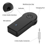 محول معدني 2 في 1 AUX 3.5 مم + بلوتوث سيارة USB 4.1 مستقبل صوت بلوتوث لاسلكي، محول مستقبل صوت