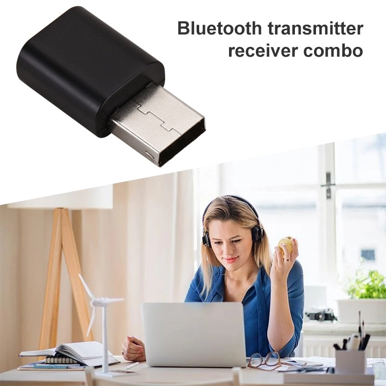 محول صوت بلوتوث USB مستقبل ومرسل لمكبرات صوت التلفاز / الكمبيوتر / السيارة، BT600