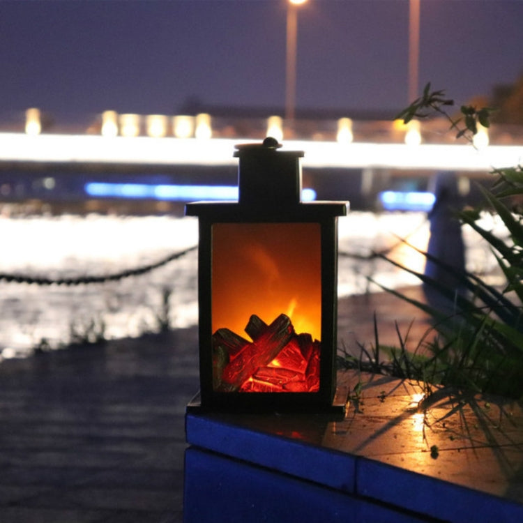 مصابيح طاولة LED خارجية مدفأة صناعية شمعدان فحم لهب ديكور عتيق