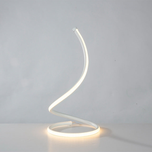 مصباح طاولة LED لولبي ديكور غرفة المعيشة غرفة النوم إضاءة بجانب السرير، قابس أوروبي، قابس أمريكي، قابس بريطاني، قابس أسترالي، بدون قابس
