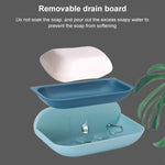 Cloud Soap Box Toilet Creative Wall-mounted Bathroom Toilet Free Punch Double-layer Drain Rack, White, Pink, Dark Blue, Light Blue