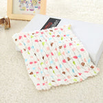 2 PCS Cotton 6-layer Gauze Saliva Towel Medical Seersucker Small Square Scarf
